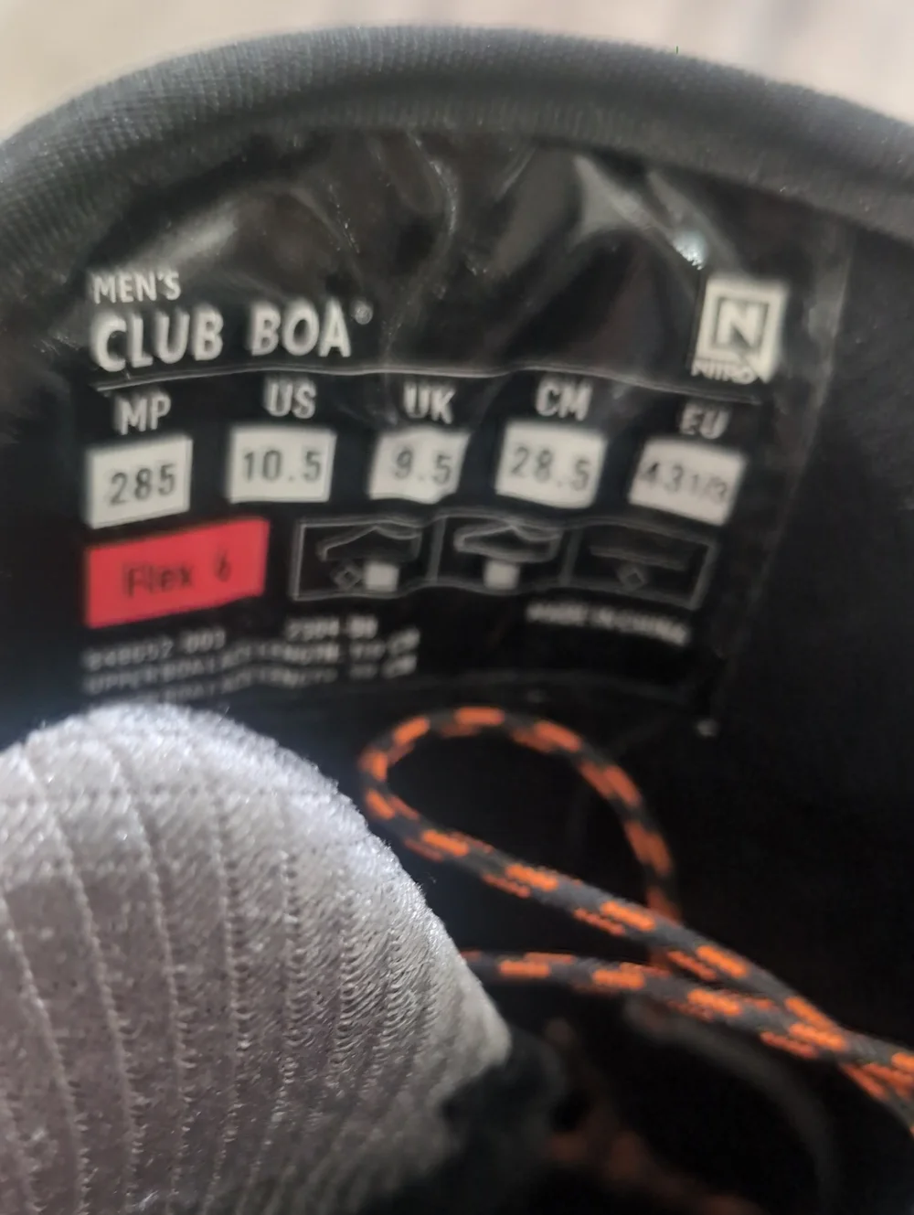 Nitro Club Boa Dual Boa Mens Snowboard Boots 10.5